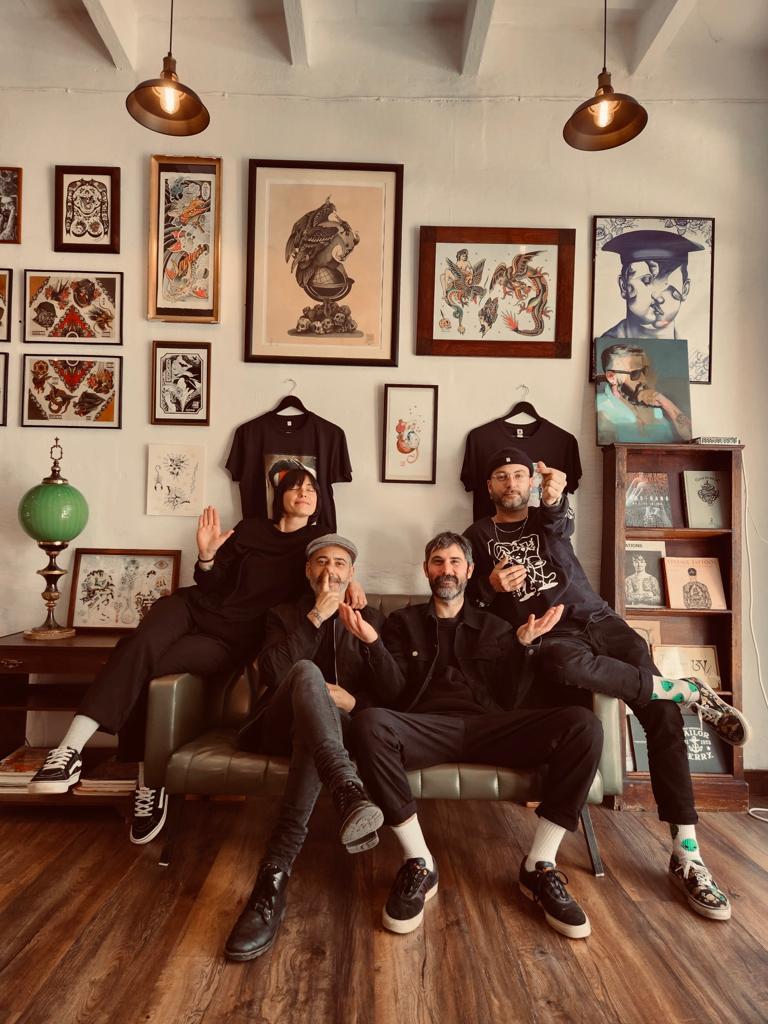Los nombres propios de Blec Tattoo: Ester Santasusana, Joan Andreu, Jaume Oliver i Guille Giménez.